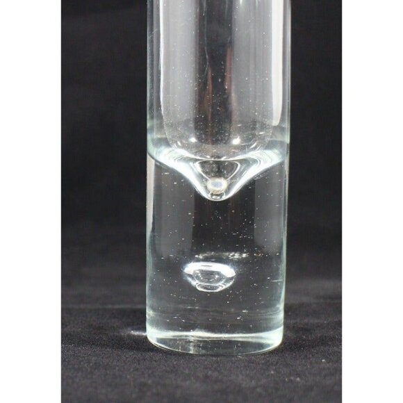 Crown Corning Art Glass Horizon Bud Vase Bubble Base Clear Flute 8” Australia - Picture 3 of 3